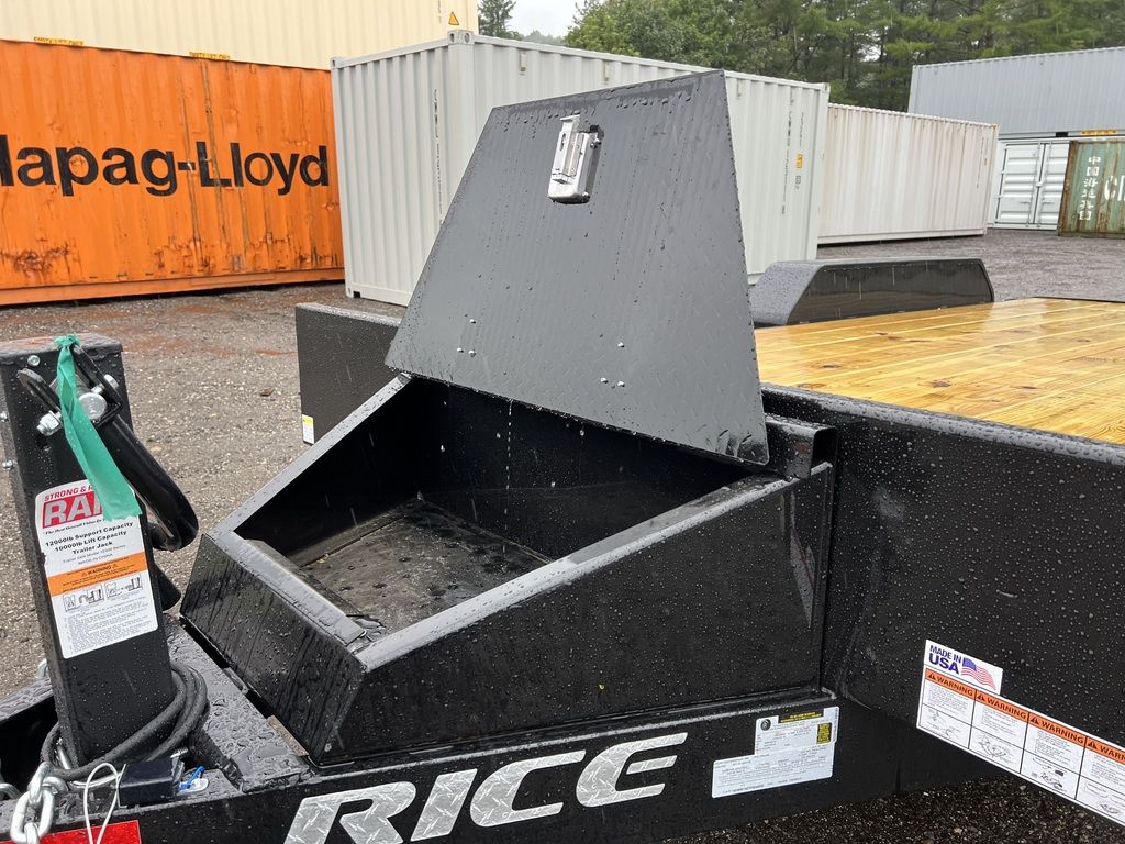 2024 Rice Trailers 7×16 10K Equipment Hauler w/D-Rings, Spare Mount, & Toolbox - Image 14