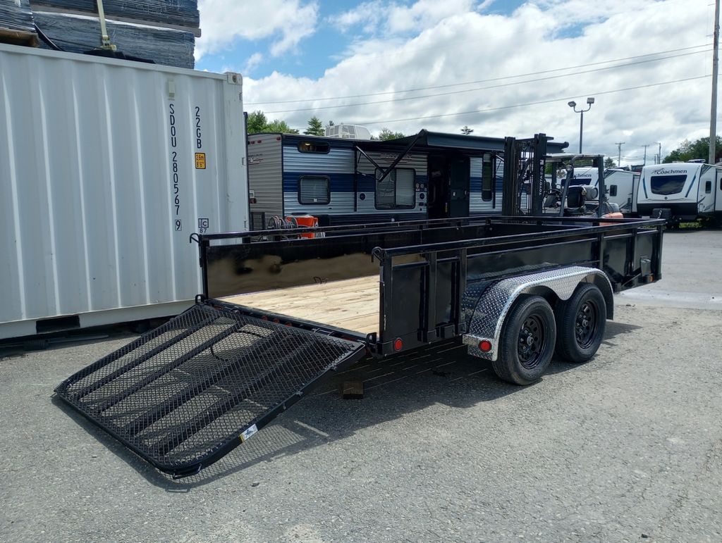 2024 PJ Trailers 7×14 7K Powder Coated Open Utility w/Rear Ramp Gate, Solid Metal Side Walls - Image 5