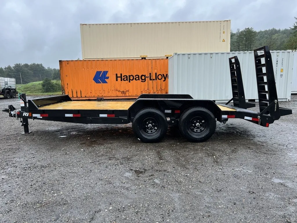 2024 Rice Trailers 7×16 10K Equipment Hauler w/D-Rings, Spare Mount, & Toolbox - Image 12